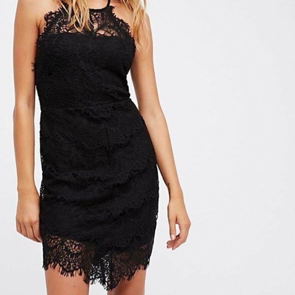 Free People | Intimately Black Lace Dress